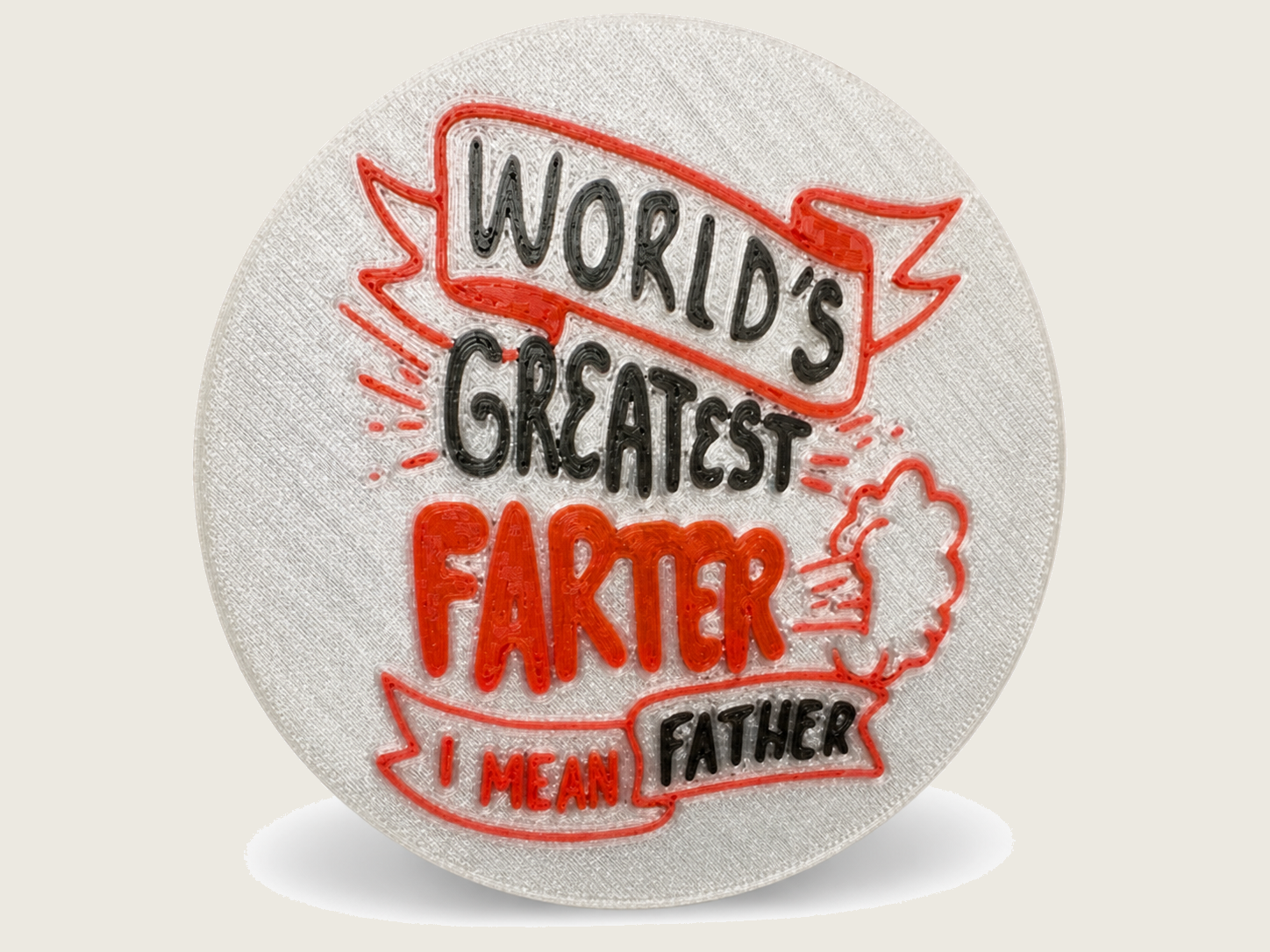 Greatest father round sign