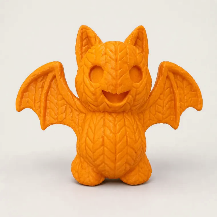 Orange winged creature figure