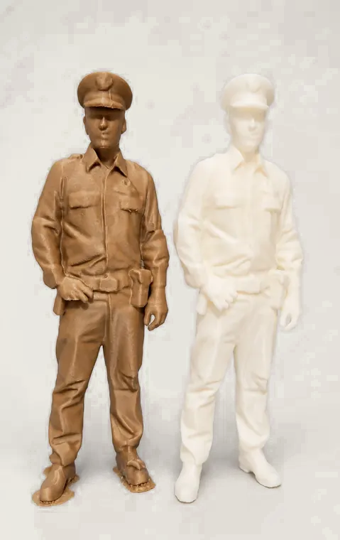 Paired police officer display figures