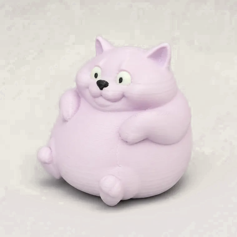Pink cat collectible figure