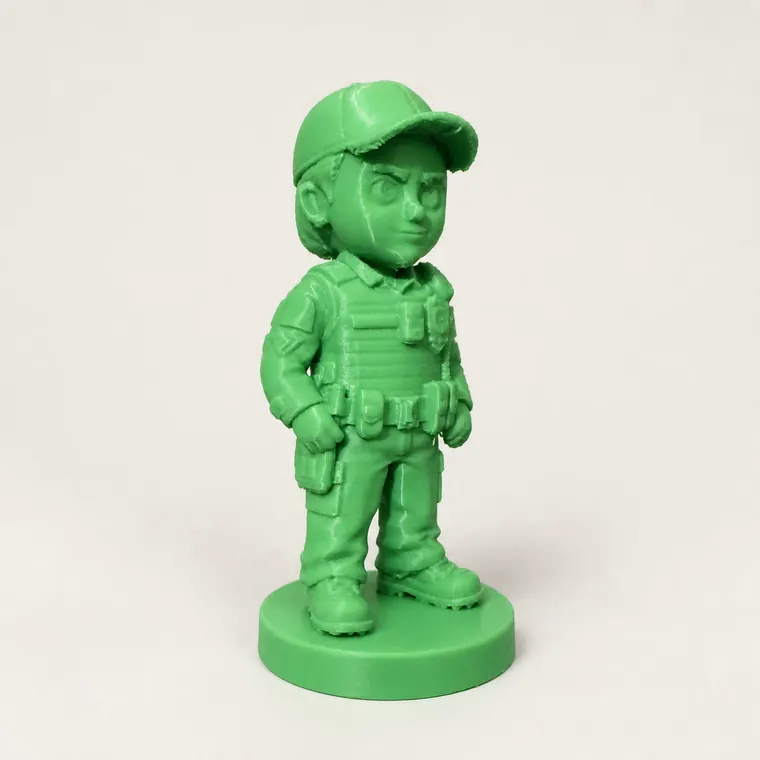 Green tactical mini figure