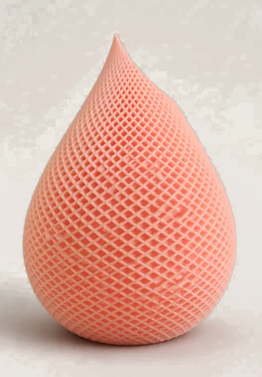 Pink lattice vase photographed in the studio