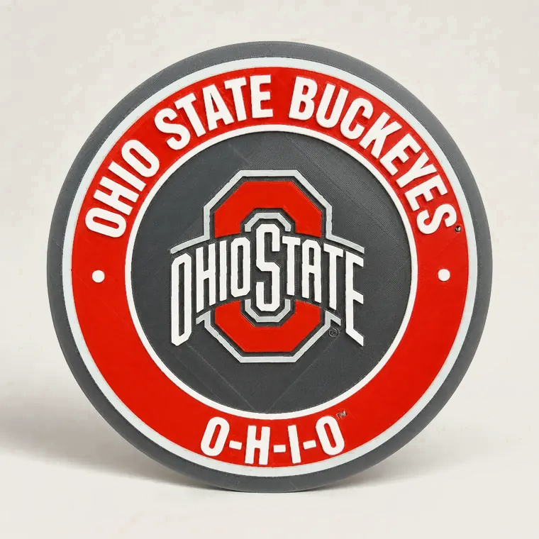 Layered Ohio State Buckeyes sign
