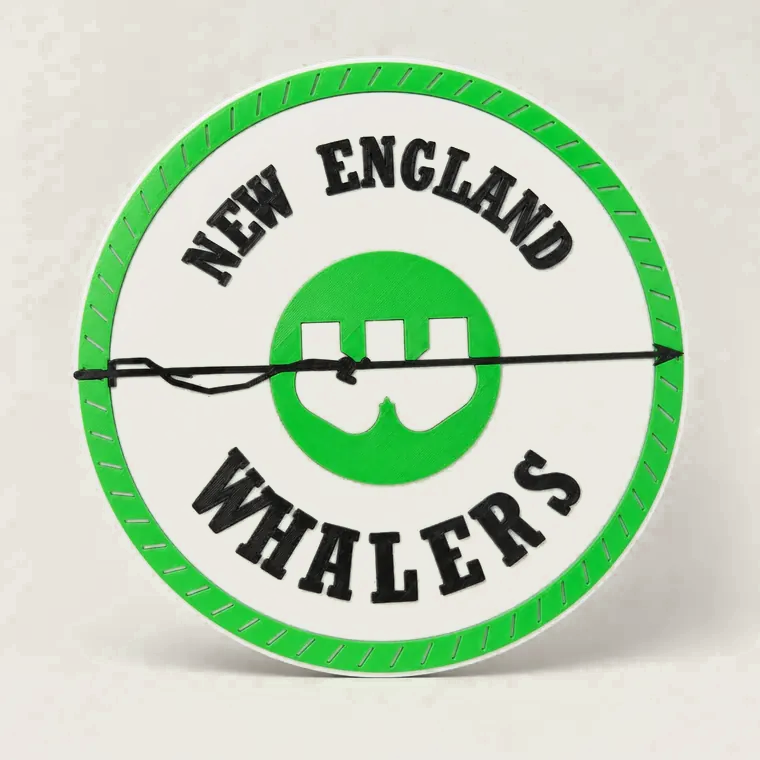 New England Whalers round wall sign