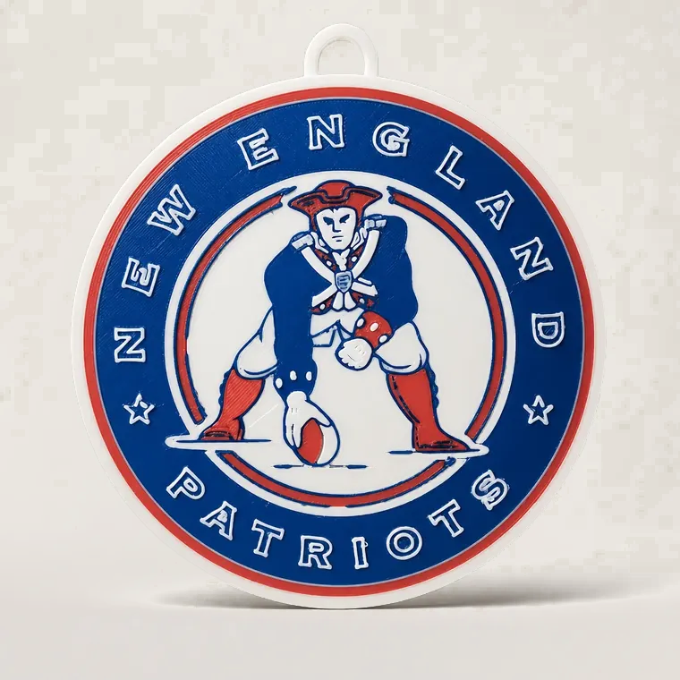 New England Patriots round wall sign