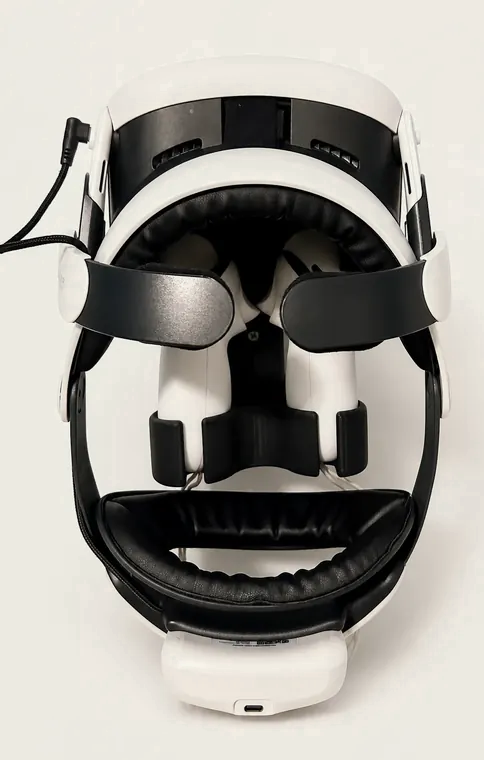 Clean product photo of a 3D printed VR headset display