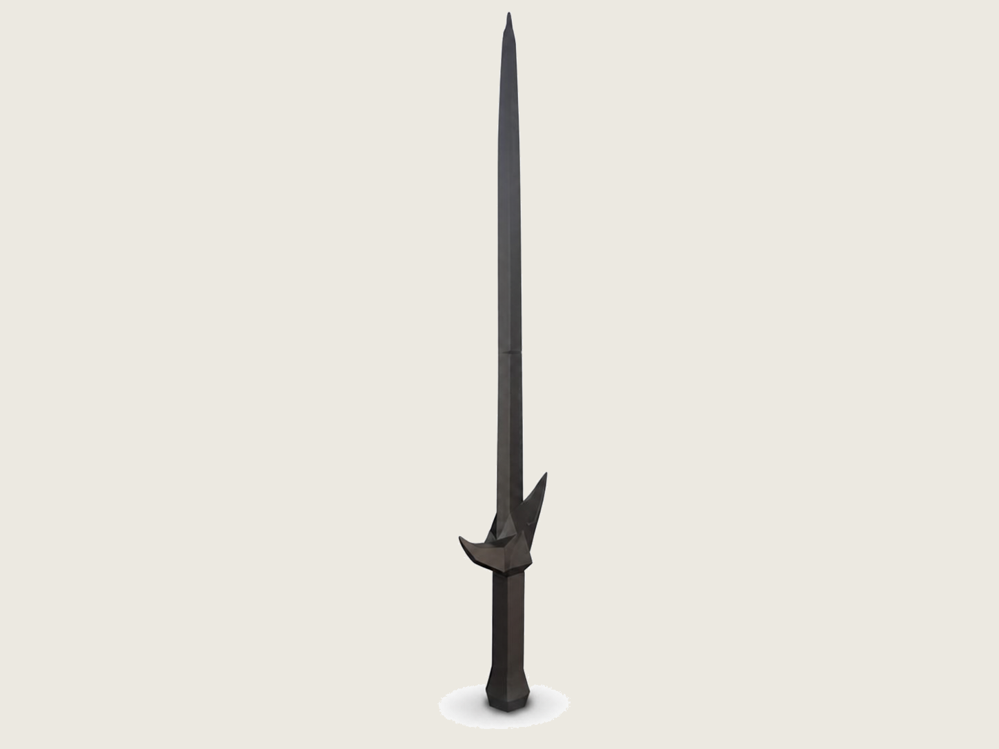 Long fantasy sword display