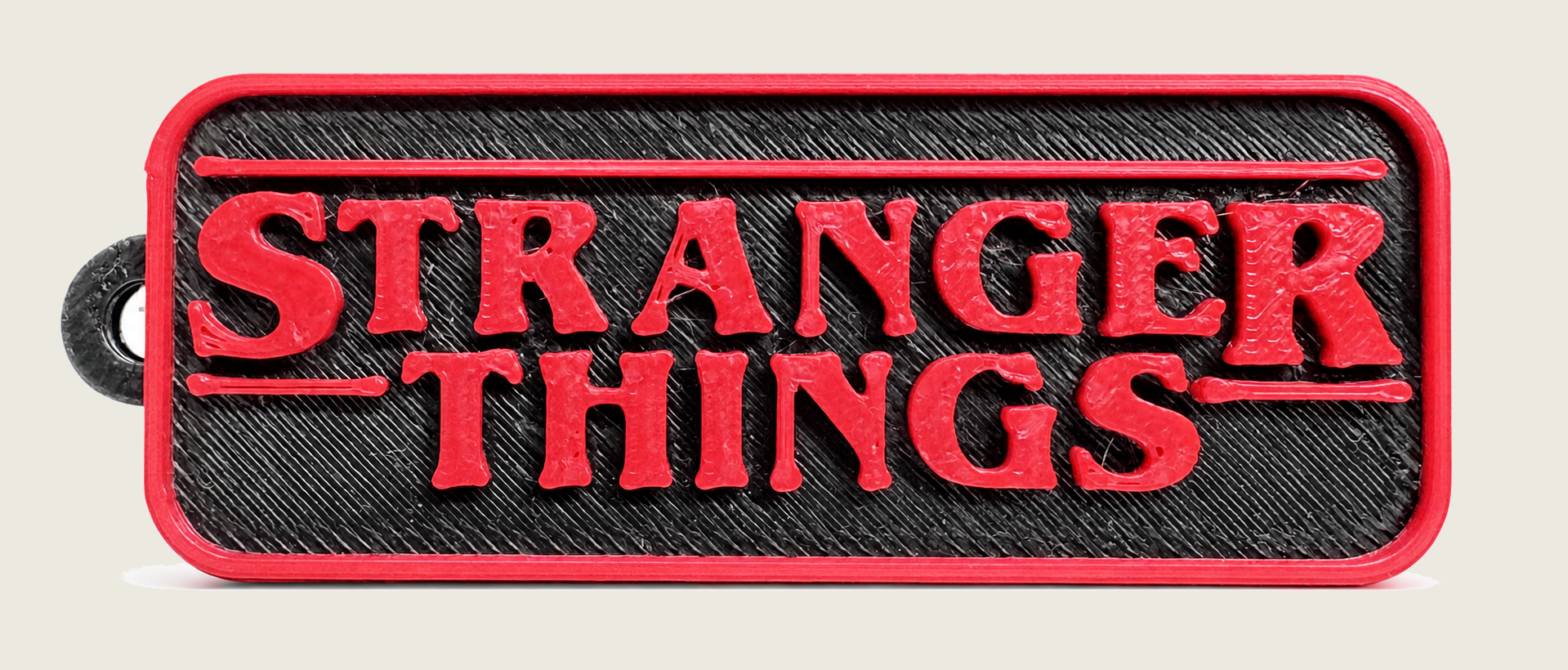 Red and black Stranger Things sign